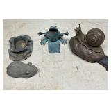 Trio of Animal-Themed Sculptures in Mixed Material