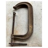 Vintage Cast Iron C-Clamp with Screw Mechanism