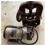 Metal Pipe Vise and Electric Pump