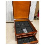 Wooden Two-Tier Storage Box with Year Markings