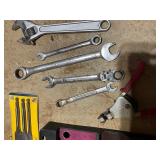 Assorted Hand Tools Including Wrenches and Drill B