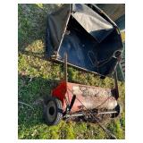 Metal Lawn Sweeper with Fabric Hopper