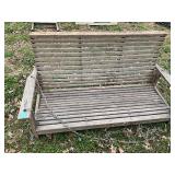 Wooden Slatted Outdoor Porch Swing