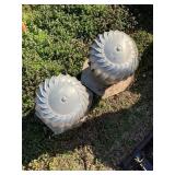 Pair of Metal Roof Vent Turbines