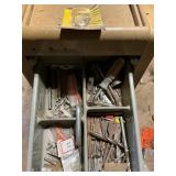 Plastic Storage Cart with Miscellaneous Tools