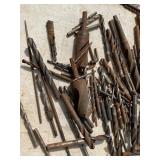 Assorted Metal Drill Bits and Augers