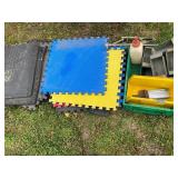 Assorted Interlocking Floor Mats and Storage Conta