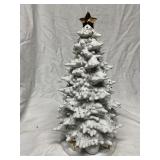 Ceramic Light-Up Christmas Tree with Star Topper