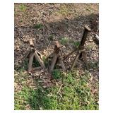 Set of Three Vintage Metal Jack Stands