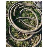 Metal Lamp Post with Coiled Hoses