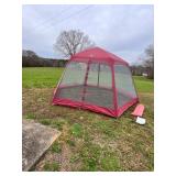 Red Mesh Tent with Double Zippered Doors
