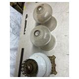 Set of Three Glass Oil Lamp Bases