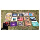 Collection of 16 Vinyl Records Featuring Various G