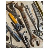 Collection of Mixed Hand Tools, Wrenches, and Ratc