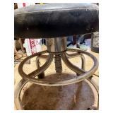 Adjustable Industrial Stool With Cushioned Seat