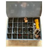 Metal Storage Box with Hardware Contents
