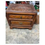 Small Two-Drawer Wooden Cabinet