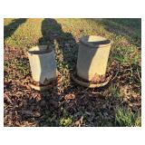 Metal Poultry Feeders with Circular Bases