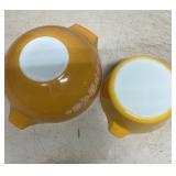Set of Vintage Pyrex Yellow Mixing Bowls