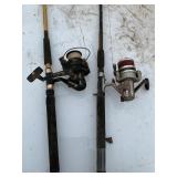 Two Fishing Rods with Spinning Reels