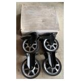 Set of 8 Swivel Casters with Metal Wheels