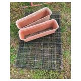 Set of Planter Boxes with Metal crate