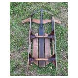 Wooden And Metal Vintage Sled