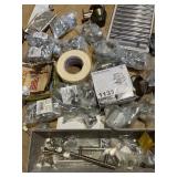 Plastic Bin with Assorted Hardware Fixtures