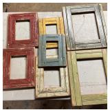 Set of Six Distressed Wooden Frames