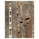 Vintage Hand Tools Set with Levels and Saw