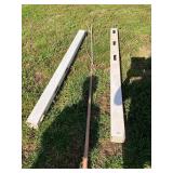 Vinyl fence posts and metal pole saw