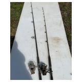 Two Fishing Rods with Spinning Reels