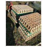 Six Plastic Poultry Transport Crates