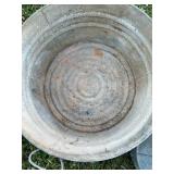 Galvanized Metal Wash Tub and Funnel Set
