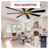 Depuley 60' Ceiling Fan, No Light, Remote