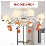 Modern Sputnik Fandelier Ceiling Fan, 33.5'