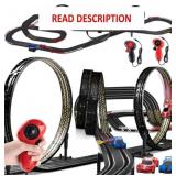 Electric Slot Car Race Track Playset, Deluxe