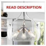 15.7' Modern Glass Chandelier, 3-Light