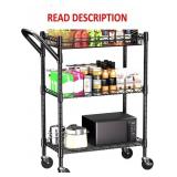 3 Tier Rolling Utility Cart, 18' x 24' x 37'