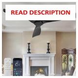 52' Outdoor Fan - Black, Remote, 6 Speed