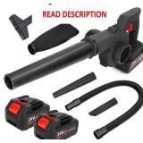 Cordless Leaf Blower 24V with 2 Batteries