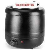 10.5QT Soup Kettle w/Stainless Lid Black