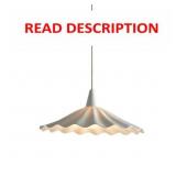 11.8' White Wavy Ceramic Pendant Light Shade