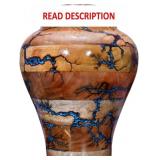 Wooden Cremation Urn Box (Large 200 lbs) Blue