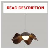 Nordic Resin Lotus Chandelier, Wood Grain Lamp