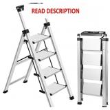 XinSunho 4 Step Ladder, Retractable Handgrip
