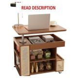 Lift Top Coffee Table, Storage, Wheels