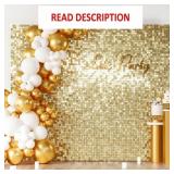 Light Gold Shimmer Backdrop, 36 Pcs Panel