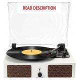 Vinyl Record Player w/ Bluetooth, USB, 3 Speed