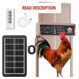 Auto Chicken Coop Door Solar, Timer & Sensor